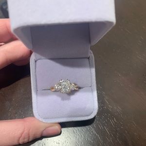 Three Stone Moissanite Ring